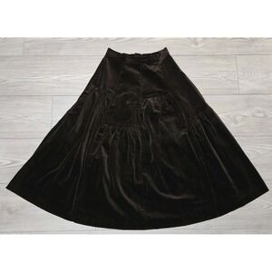 Vtg That's Me Junior Sportswear Skirt 100% Combed Cotton Brown 22" Waist Sz 7‎